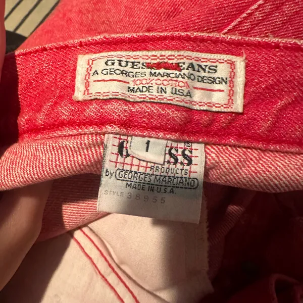 Guess Vintage  Red Shorts - Image 3