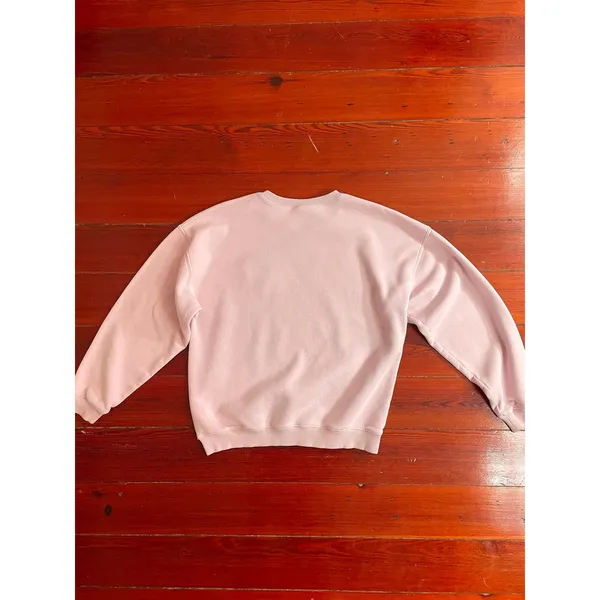Starfit Pink Embroidered Lightning Bolt Crewneck Sweatshirt Small - Image 4