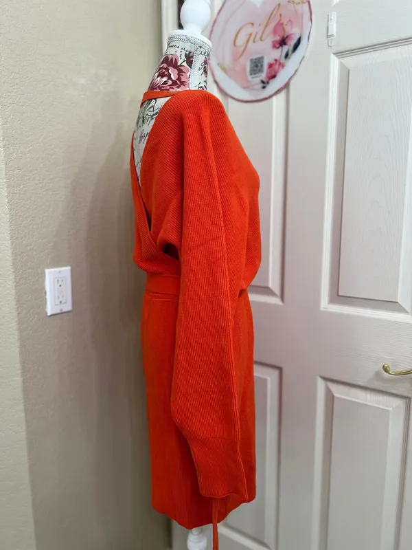 Zesica orange long sleeve dress size XL - Image 4