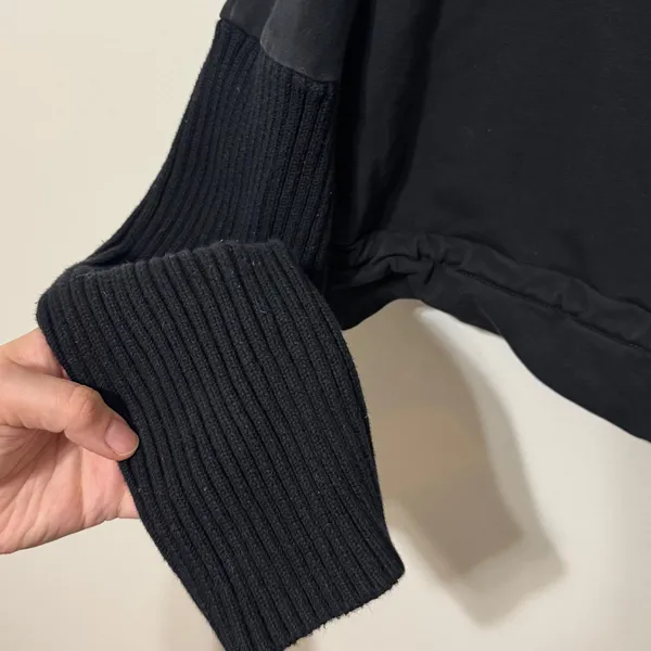 Varley Britannia Black Sweatshirt Size Medium Pullover Ribbed Sweater Turtleneck - Image 6