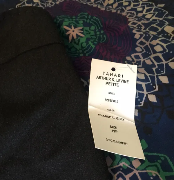 Tahari ASL Charcoal Gray Cuffed Trouser Pants $89 NWT 12P - Image 4