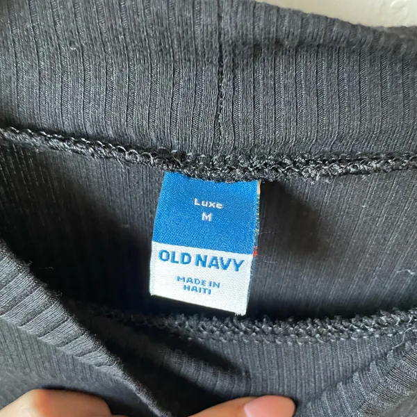 Old Navy Black Luxe Ribbed Long Sleeve Top - Image 3