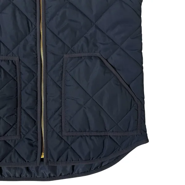 J Crew Mercantile Navy Blue Quilted Puffer Vest Size S Full Zip Equestrian NEW - Image 4