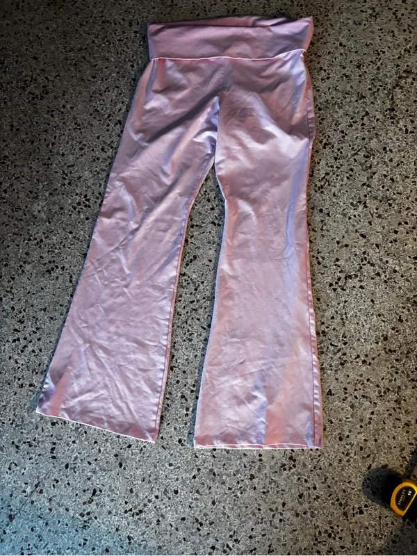PINK X LOVESHACKFANCY COTTON FOLDOVER FLARE LEGGINGS X-Large - Image 4