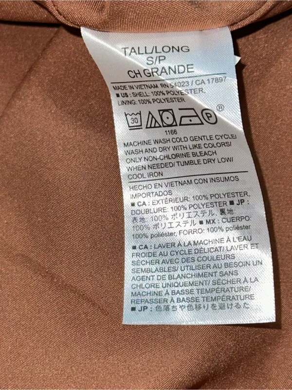 Banana Republic Women’s Size S Tall Brown Poly Satin Maxi Criss Cross Slip Dress - Image 7