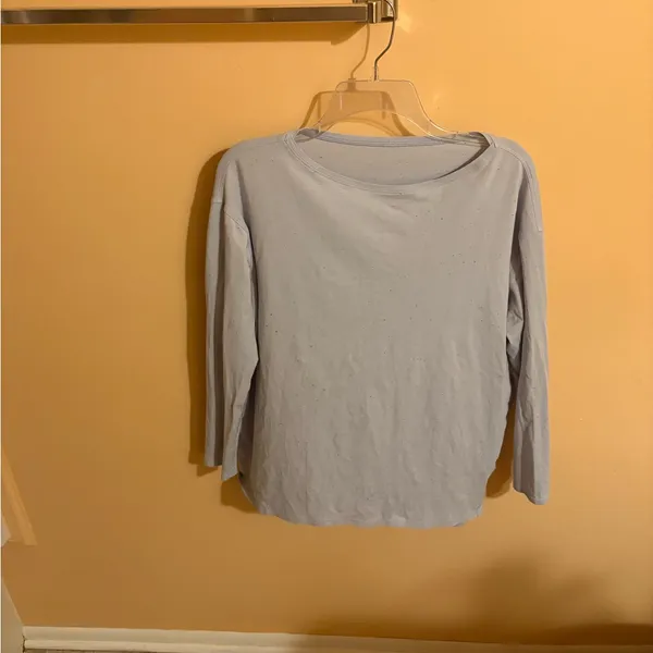 Lululemon LA Back in Action Long Sleeve Tee in Speckled Blue - Image 3