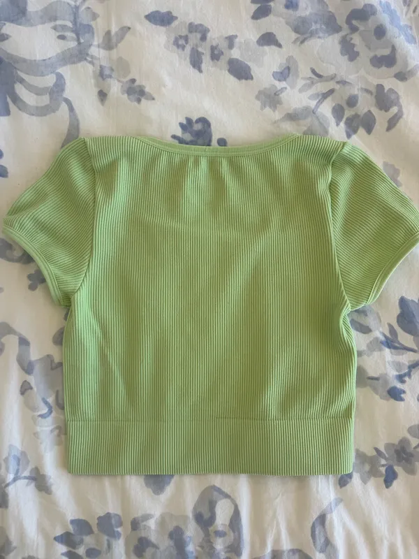 Green Wild Fable Crop Top - Image 2