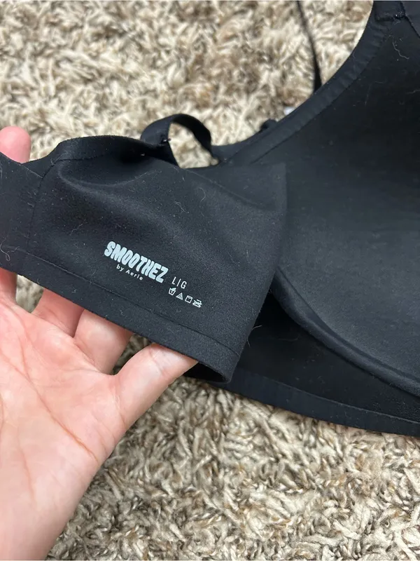 Aerie SMOOTHEZ Bra-ish Wireless Bralette Black Sz L - Image 5