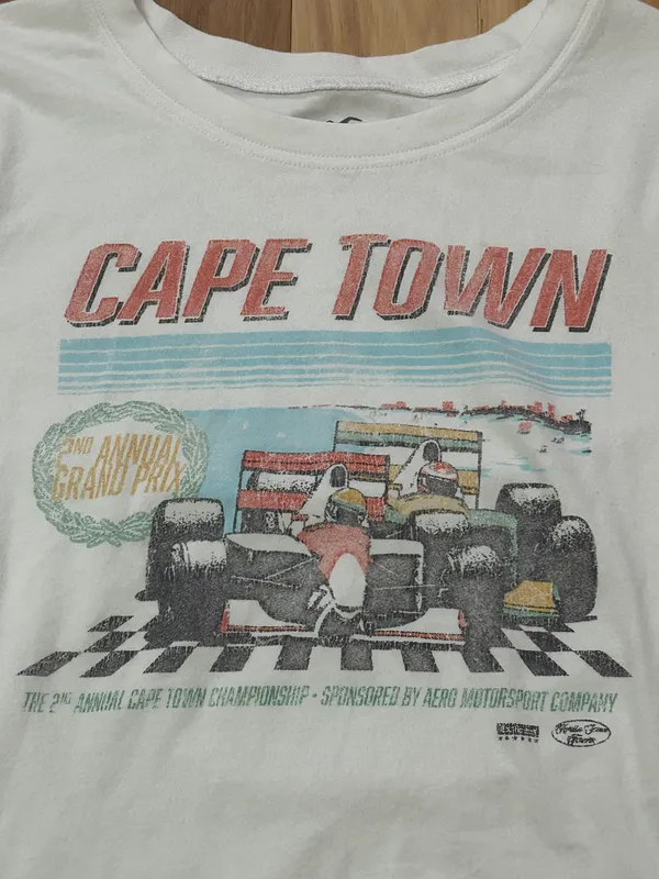 Hollister Cape Town White Baby Tee - Image 2