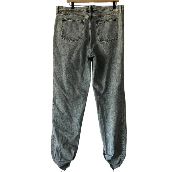 Banana Republic Slouch Jeans Women's Size 32/14 Light Wash‎ Distressed Hem Denim - Image 4