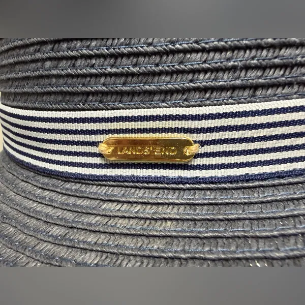 Lands’ End Women’s Facesaver Navy Sunhat READ Description !!! - Image 3