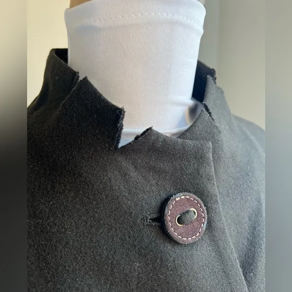 ISCHIKO Lightweight 100% Wool Button Front Blazer Jacket Brown Women's Size 10 - Image 7