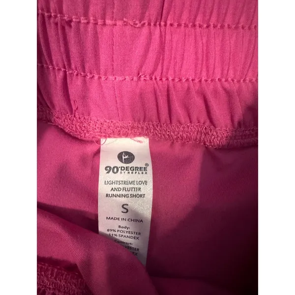 90‎ Degree by Reflex Lightstream Love & Flutter Running Shorts Pink Size Small - Image 5