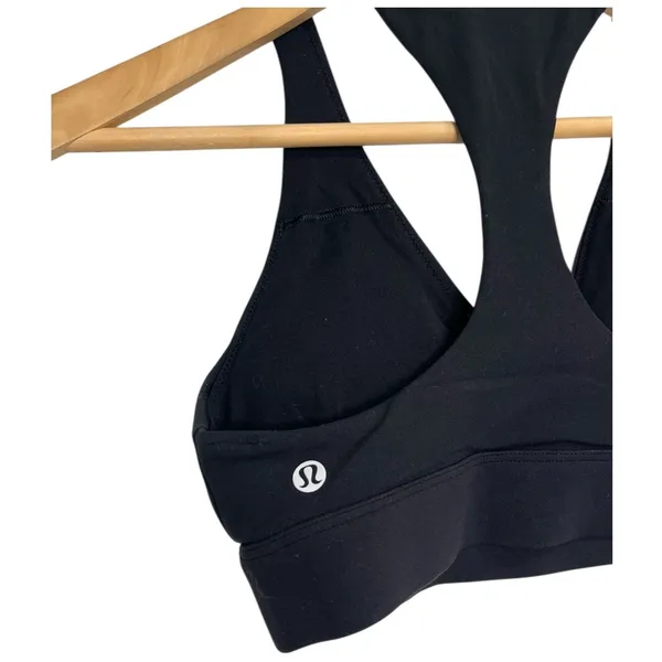 Lululemon Sweet Awakenings Sports Bra Womens 6 Black Athletic Yoga Running - Image 5