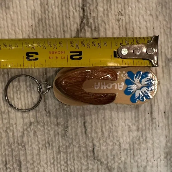 Hawaiian Aloha Flip Flop Key Chain Charm‎ Brown - Image 11
