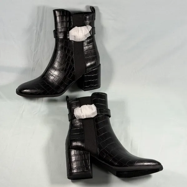Kenneth Cole Reaction Size-7.5M Womens Emerson‎ -Black Croco Boot - Image 8