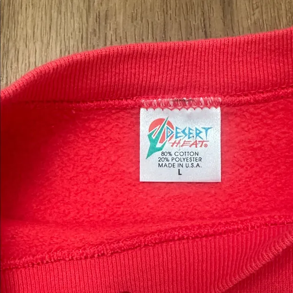 Vintage‎ Pink Embroidered Texas Crew Neck Sweatshirt - Image 2