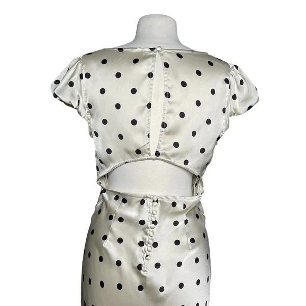 FREE PEOPLE Women’s Butterfly Babe Maxi Satin Polka Dot Slip Dress - Image 9