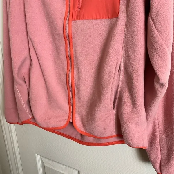 Aeropostale Sport Pink Polar Fleece Full Zip Jacket Large - Image 5