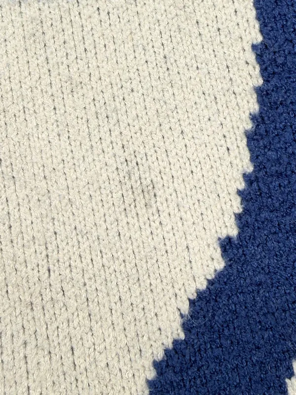 Aelfric Eden Swirl Whirlpool Knit Sweater XL‎ Blue White Oversized Y2K - Image 10