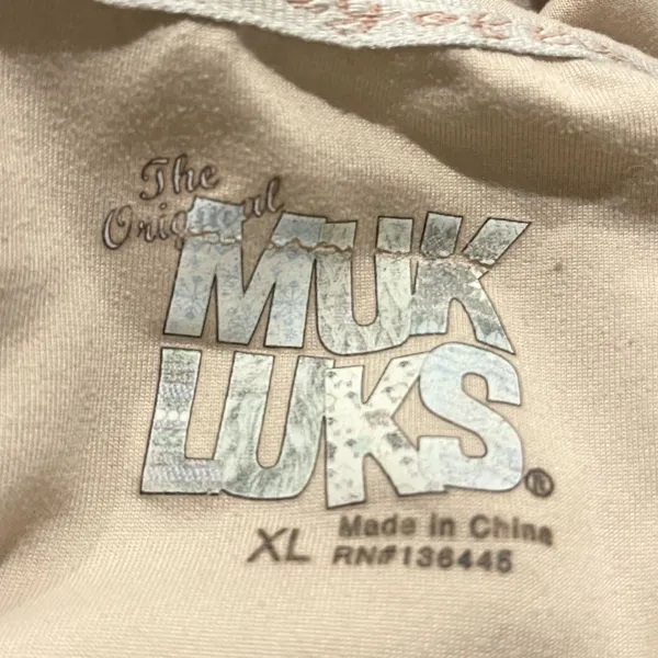 MUK LUKS Lounge Jersey T-Shirt Slit Dress Size XL Casual Comfort Loungewear - Image 3