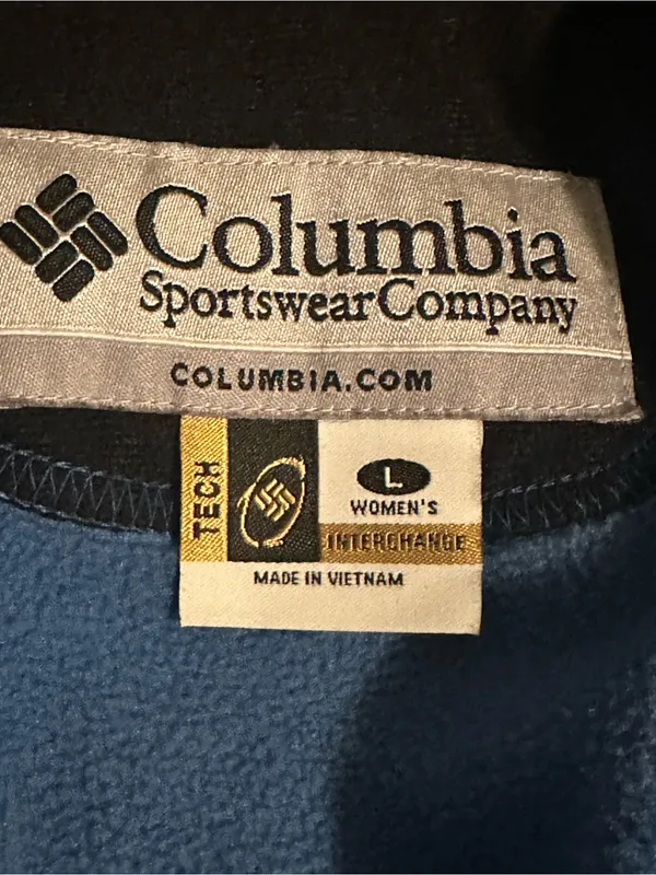 COLUMBIA Vintage Ttanium Interchange Blue Waterproof Hooded Ski Jacket Sz L - Image 12