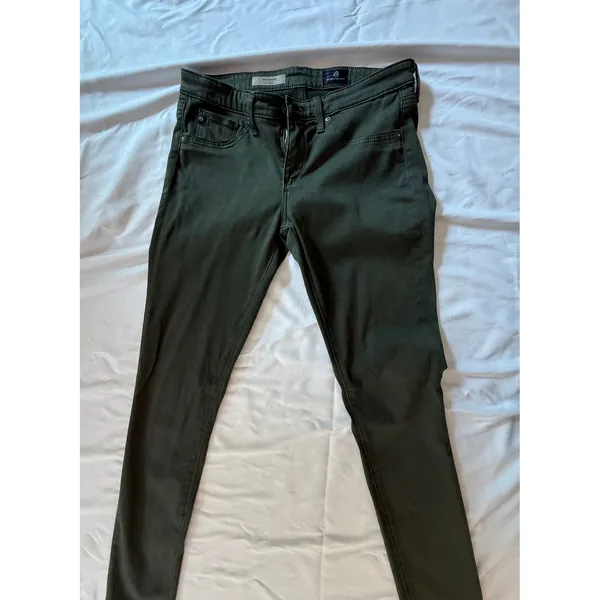 AG Adriano Goldschmied The Legging Super Skinny Pants Olive‎ Green Womens 26R - Image 4