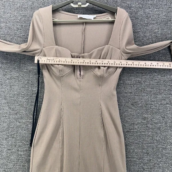 ASTR the Label Ribbed Dress Taupe Medium‎ - Image 13