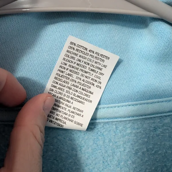 NWOTS All in Motion Cotton Blend Quarter Zip Sweater XL Baby Blue - Image 4