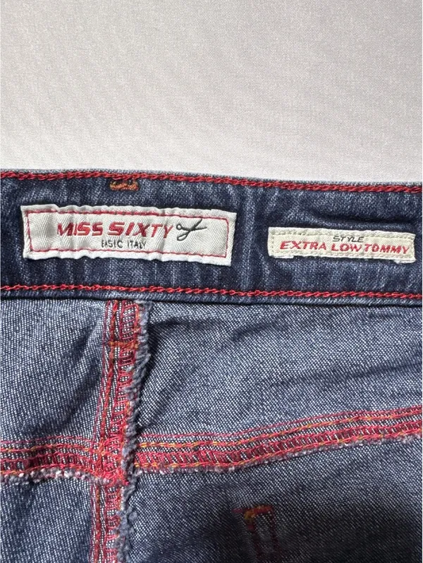 Miss Sixty Extra Low Tommy Flared Jeans - Classic Blue Denim - Image 6