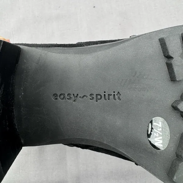 NWT Easy Spirit Segazer Women's Zip Up Short Boot Black Suede US 7.5 Wide - Image 7