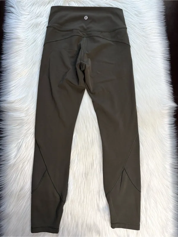 Lululemon Olive Green 7/8 Everlux 25” Tights - Image 6
