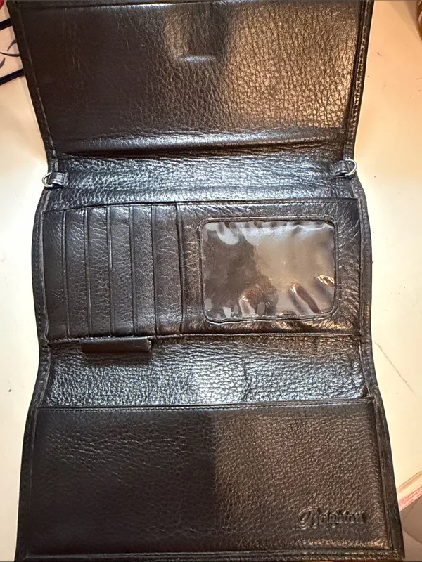 💳💳💳BOGOHO💳💳💳Brighton Black Woven Leather Clutch Wallet with Silver Accent - Image 9
