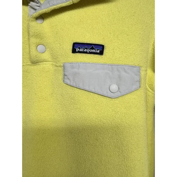 Patagonia Lightweight Synchilla Snap-T‎ Fleece Pullover Yellow Women’s Medium - Image 5