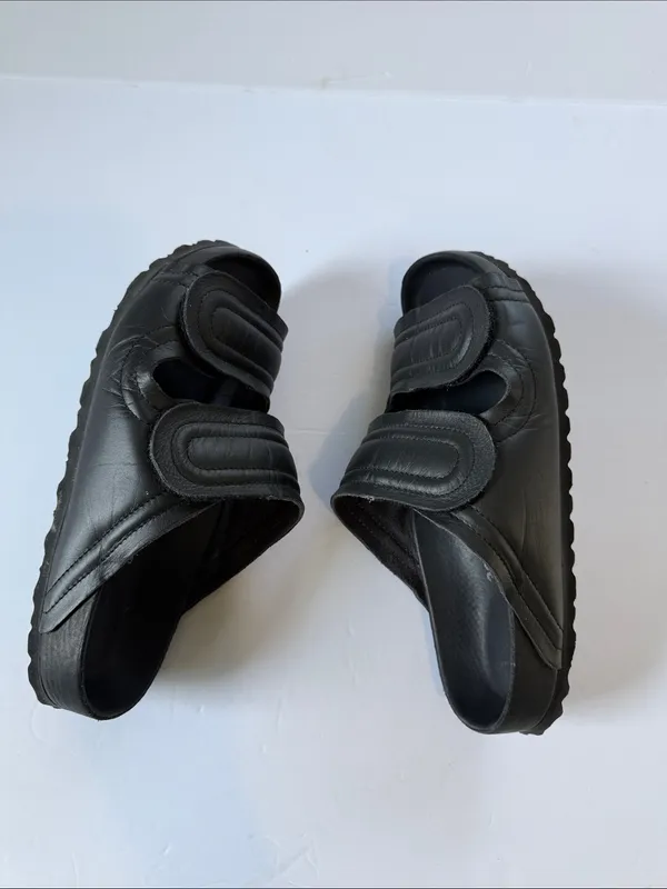 Birkenstock Black Men's Dual-Strap Slide Sandals - Image 6