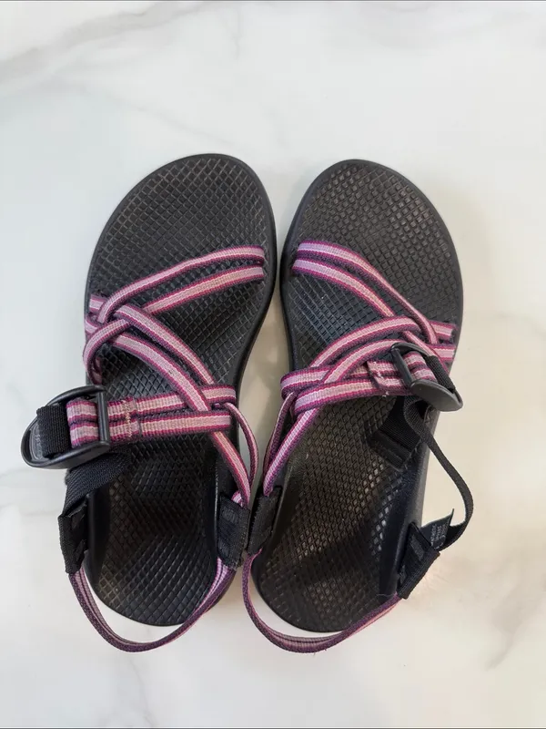 Chacos women’s Pink and Purple Striped Sandals - Image 4