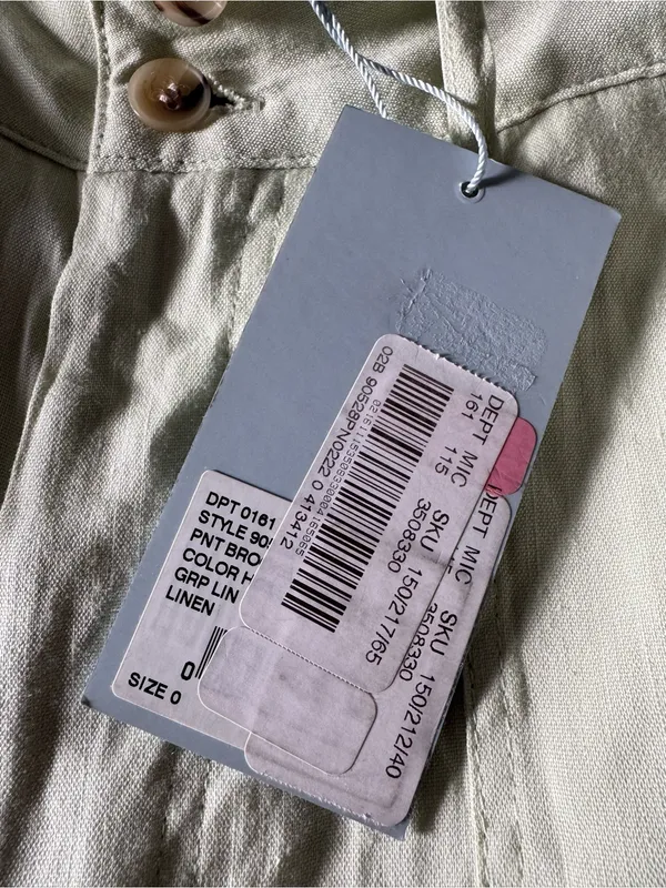 Antonio Melani High Rise Wide Leg Linen Blend Trousers NWT - size 0 - Image 10