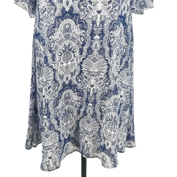 Show Me Your‎ Mumu Kylie Babydoll Mini Dress Teacup Blue White Size Small - Image 6