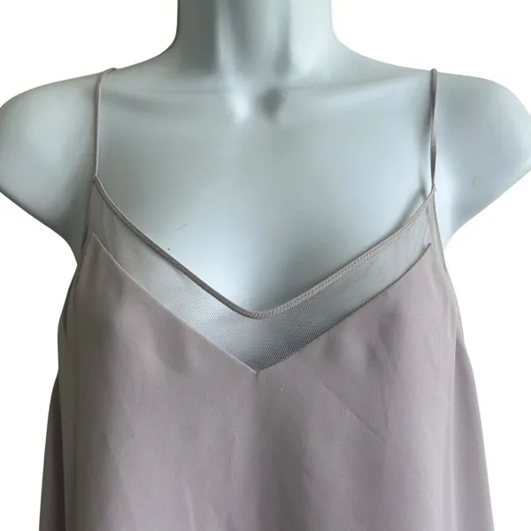 Aritzia Babaton Galen Camisole Women's XS Sheer Mesh Trim Overlay V Neck Panel - Image 5