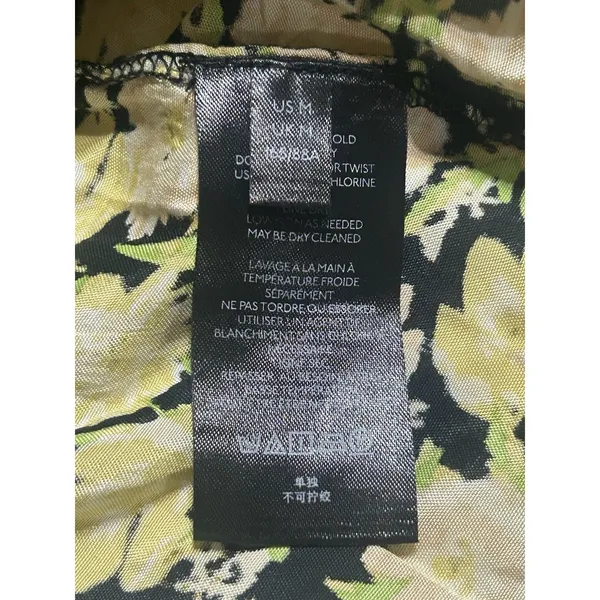 Urban Outfitters Yellow Green Floral Short Sleeve Wrap Dress NEW Sz Medium Boho - Image 8