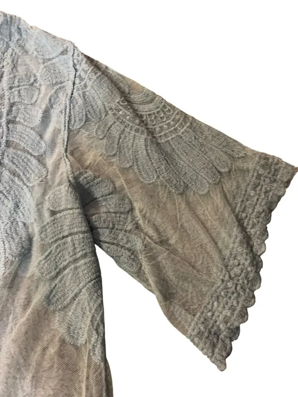 Rebellion Again Lace Duster Cardigan Womens Medium Light Teal New - Image 5