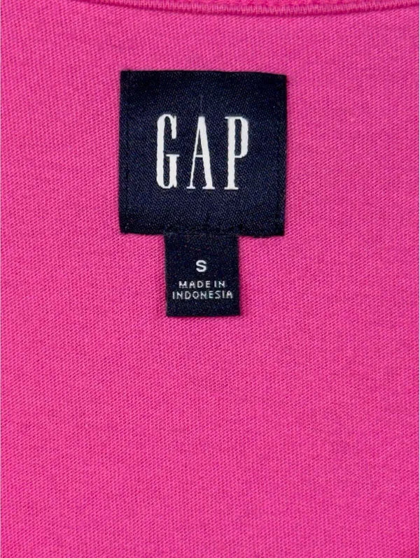 Gap Womens Pink Tiered Babydoll Dress Size Small Short Sleeve V-Neck - Image 5
