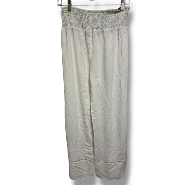 Vera Bradley Claudine‎ Palazzo Pants Ivory Wide Leg Tassel Rayon M NEW Women's - Image 6