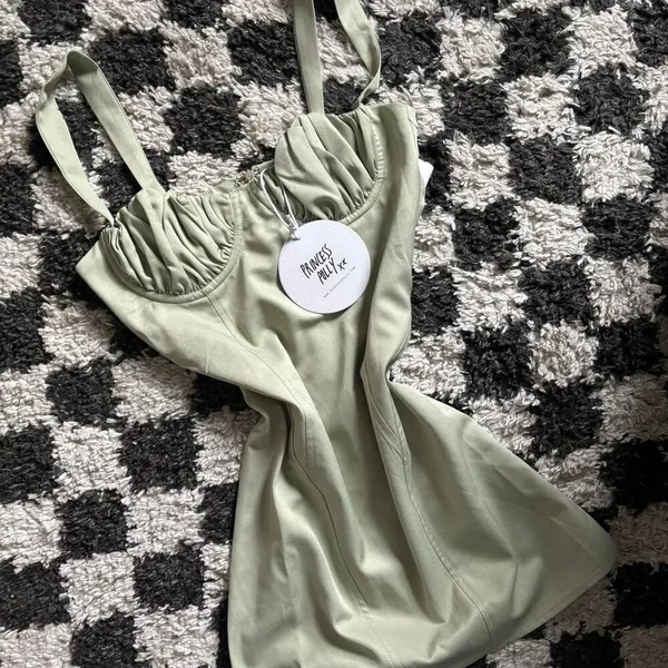 Princess Polly New With Tags Green Mini Dress - Image 3