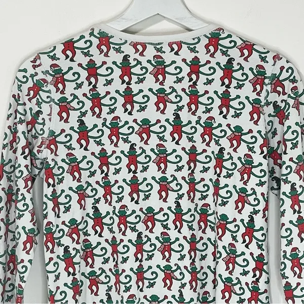 Roller Rabbit Monkey Mas Christmas Long Sleeves Pajama Top T-Shirt Size Small - Image 6