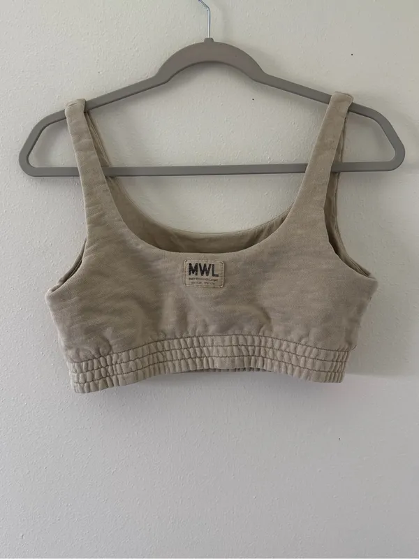Madewell MWL Sweatshirt Earthy Cottage 100% Cotton Light Support Bralette large - Image 5