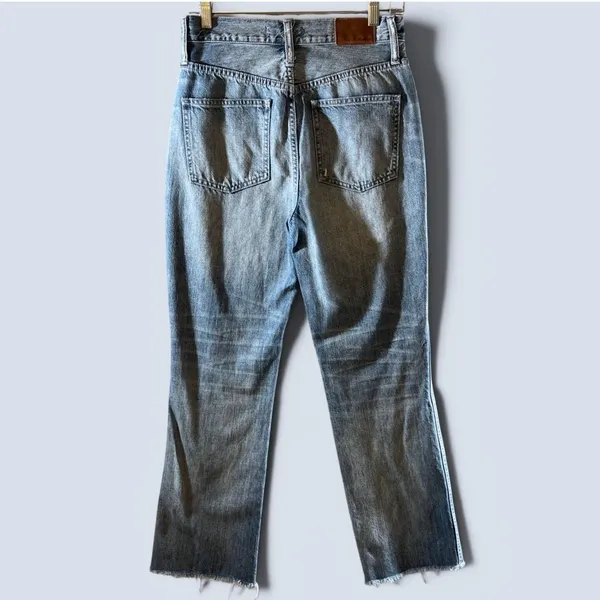 881 | Madewell Rigid Demi-Boot Crop Distressed‎ High Rise Jeans Blue Womens 26 - Image 2