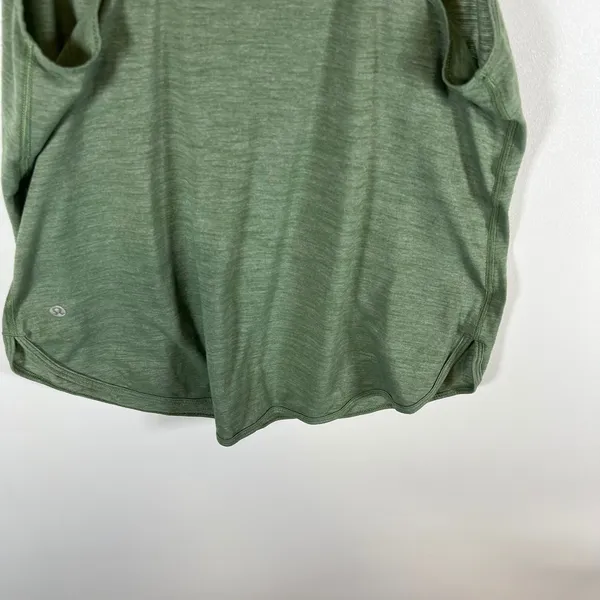 Lululemon Love Tank Top Women Sage Green Heathered Racerback Athletic Yoga Shirt - Image 6