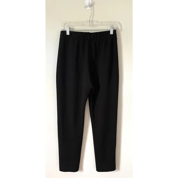ZARA Basic Tie Ankle Dress Pants Black Size Medium NEW - Image 2