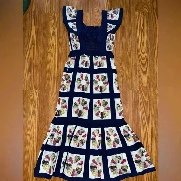 NWT Sea New York Pippin Patchwork Smocked Apron Maxi Dress - Image 7
